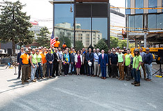 Mayor Ballantyne, Greystar & Consigli celebrate topping out of 74M project - 465,000 s/f purpose-built lab office 